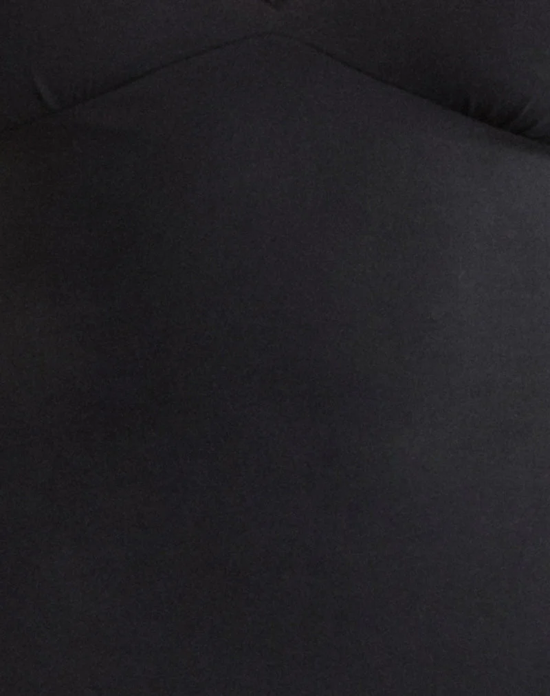 Sanyu Plunge Maxikleid aus Cupro Schwarz