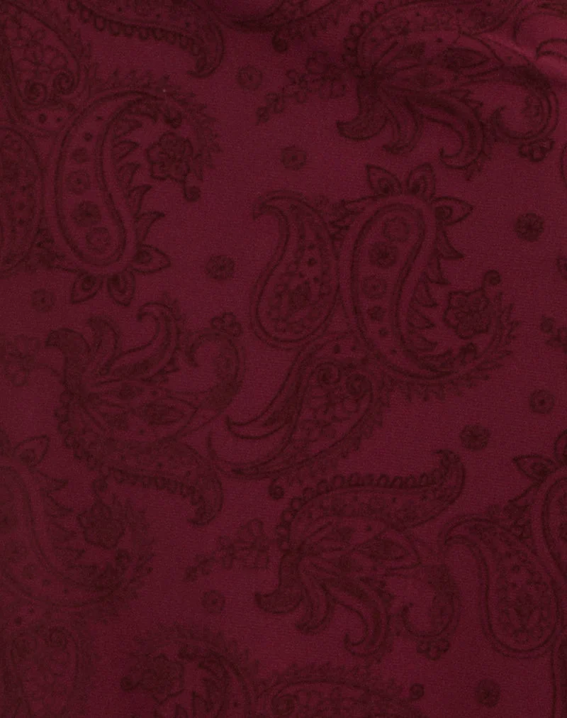 Elif Midirock aus Flock Compact Paisley in Weinrot