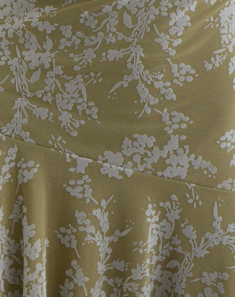 Ruhato Minikleid in Moosblüte Oliv