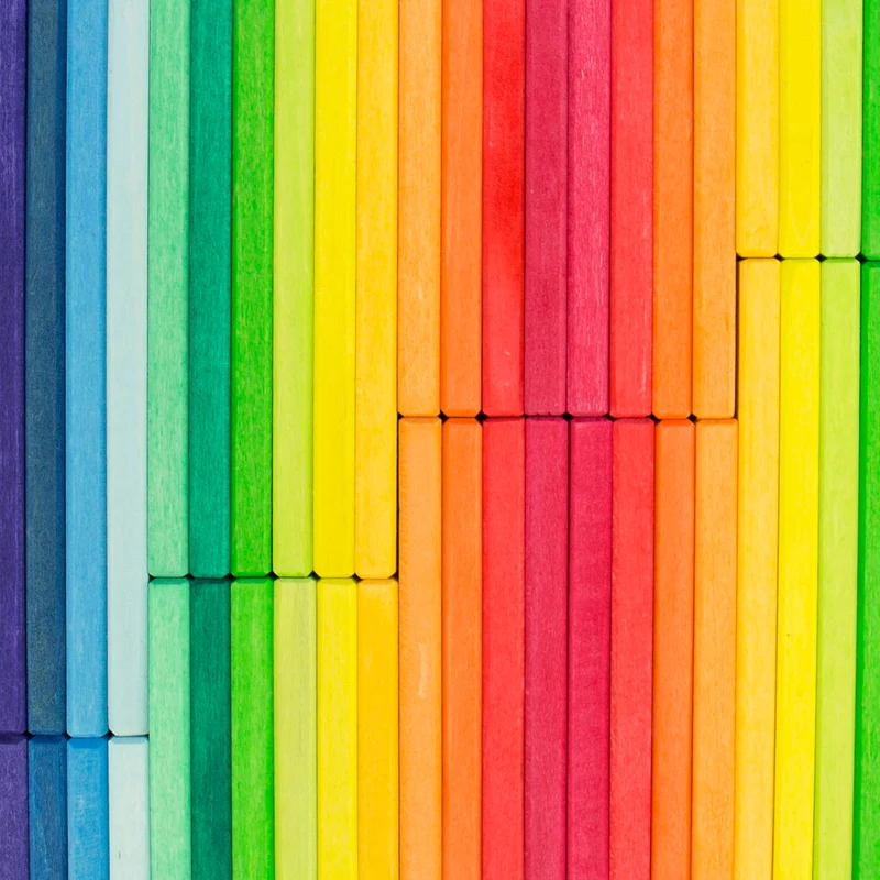 Glückskäfer Baubrettchen Regenbogen 64-tlg.