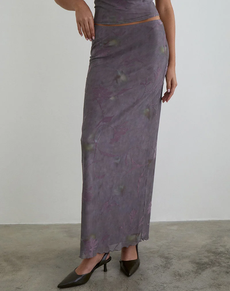 Alfreda Maxirock in Flare Flower Purple