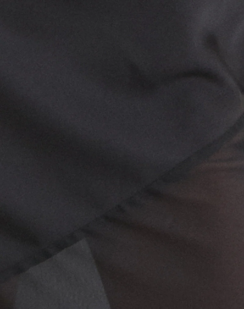 Eshara Maxikleid aus Chiffon-Satin in Schwarz