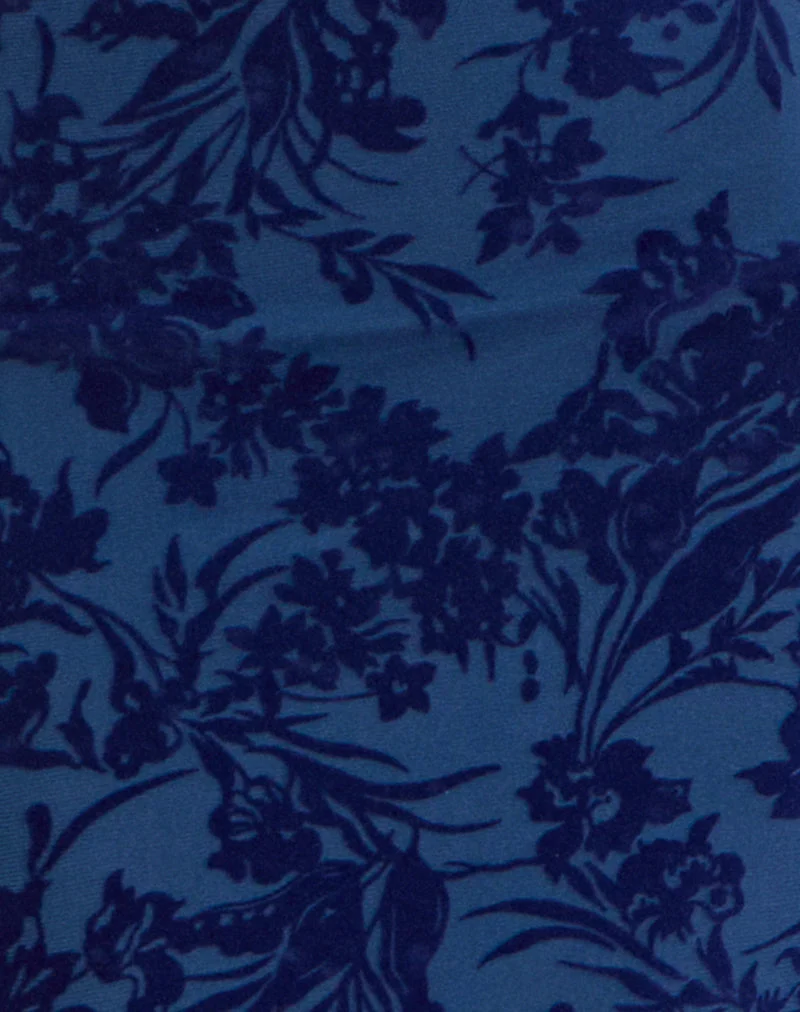 Dawn Maxikleid in „Midnight Leaf Flock Navy“