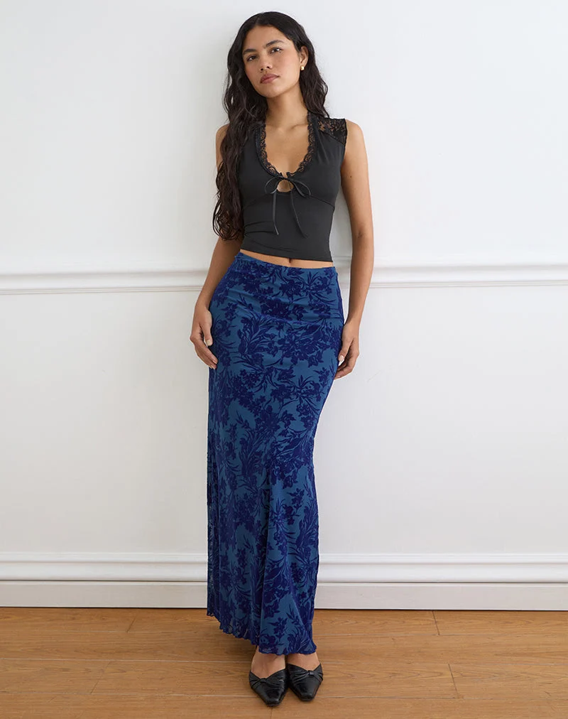 Alfreda-Maxirock in „Midnight Leaf Flock Navy“