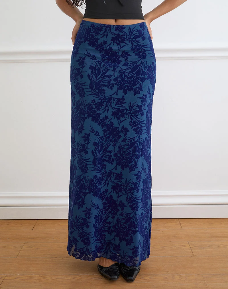 Alfreda-Maxirock in „Midnight Leaf Flock Navy“