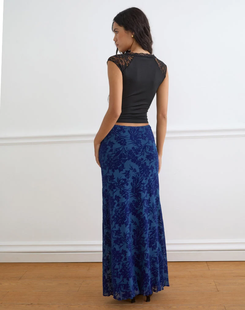 Alfreda-Maxirock in „Midnight Leaf Flock Navy“