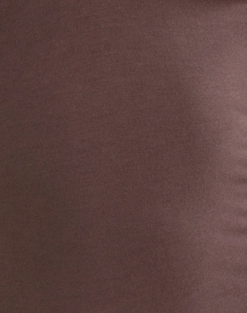 Lynod Plunge Top in Deep Taupe