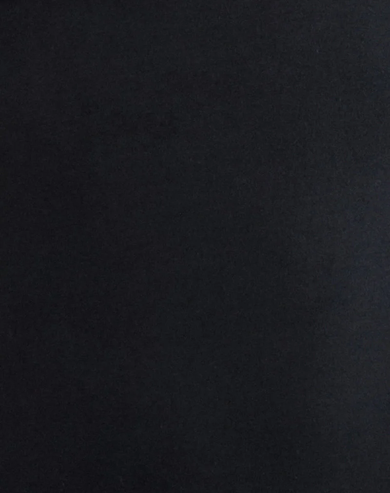 Lobos Crossover-Oberteil aus Rayon-Jersey, schwarz