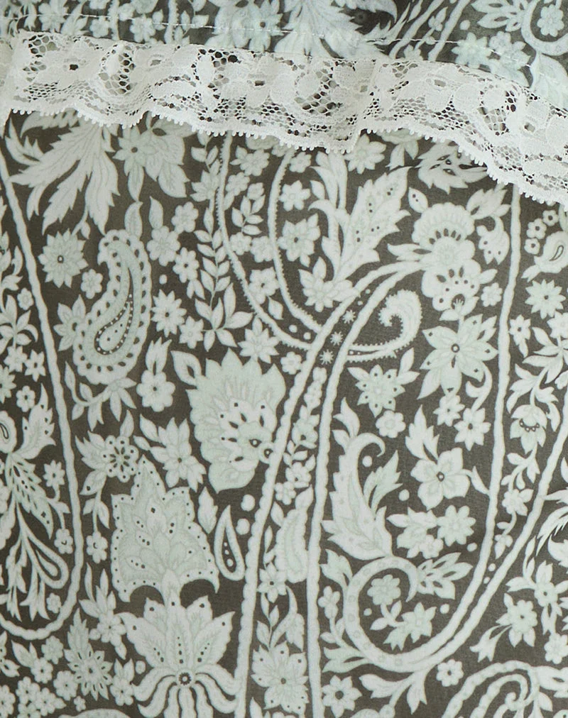 Quilla-Maxikleid „Bloom Paisley“ in Hellblau