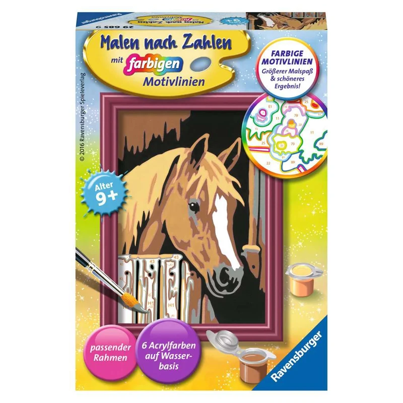 Malen nach Zahlen - Pferd im Stall