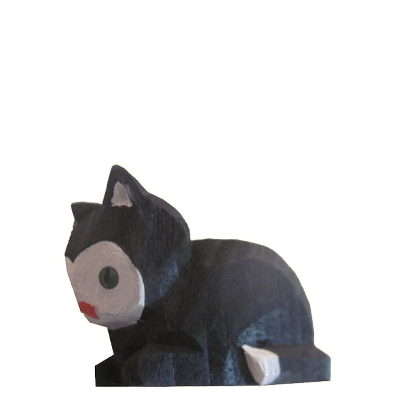 Lotte Sievers Hahn 1620 Katze liegend schwarz