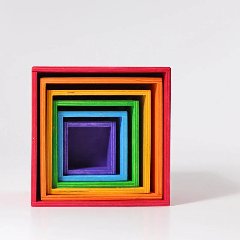 Grimms 10370 Großer Kistensatz Regenbogen, 6-teilig
