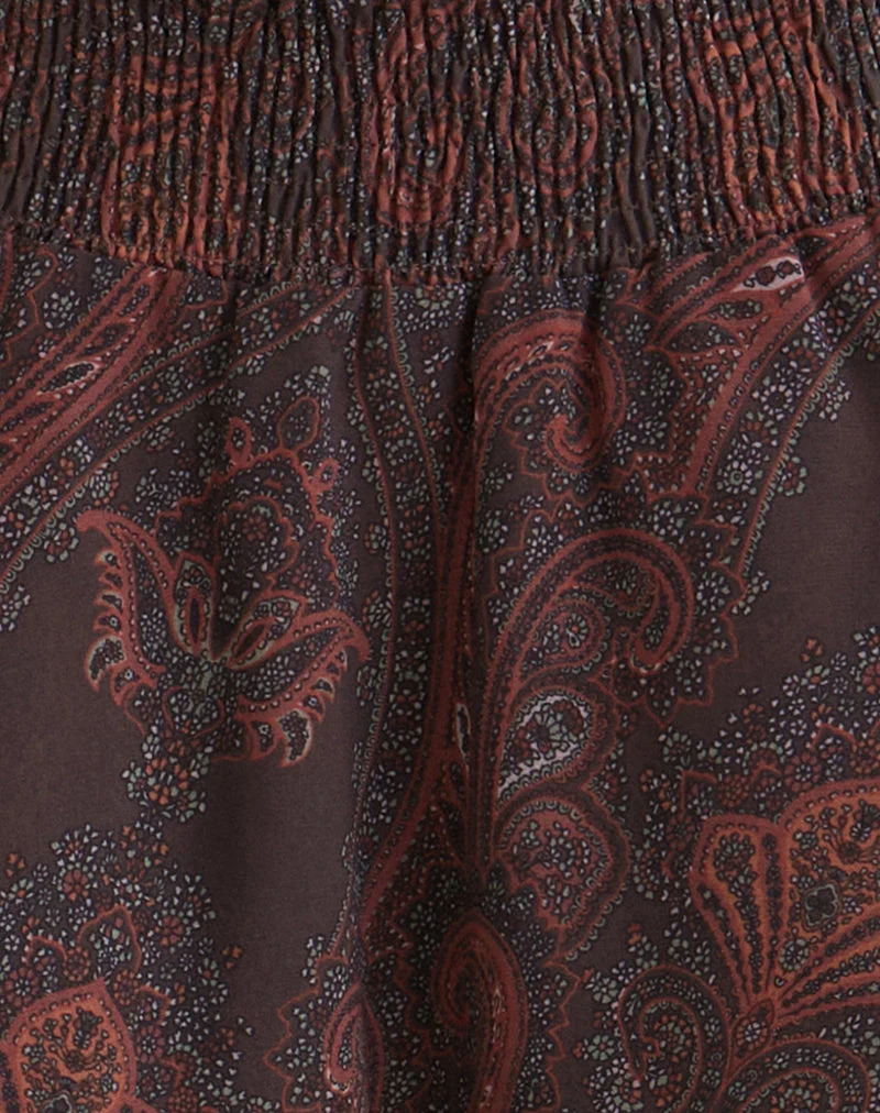 Tylan Minirock aus Chiffon in Royal Paisley Burgundy