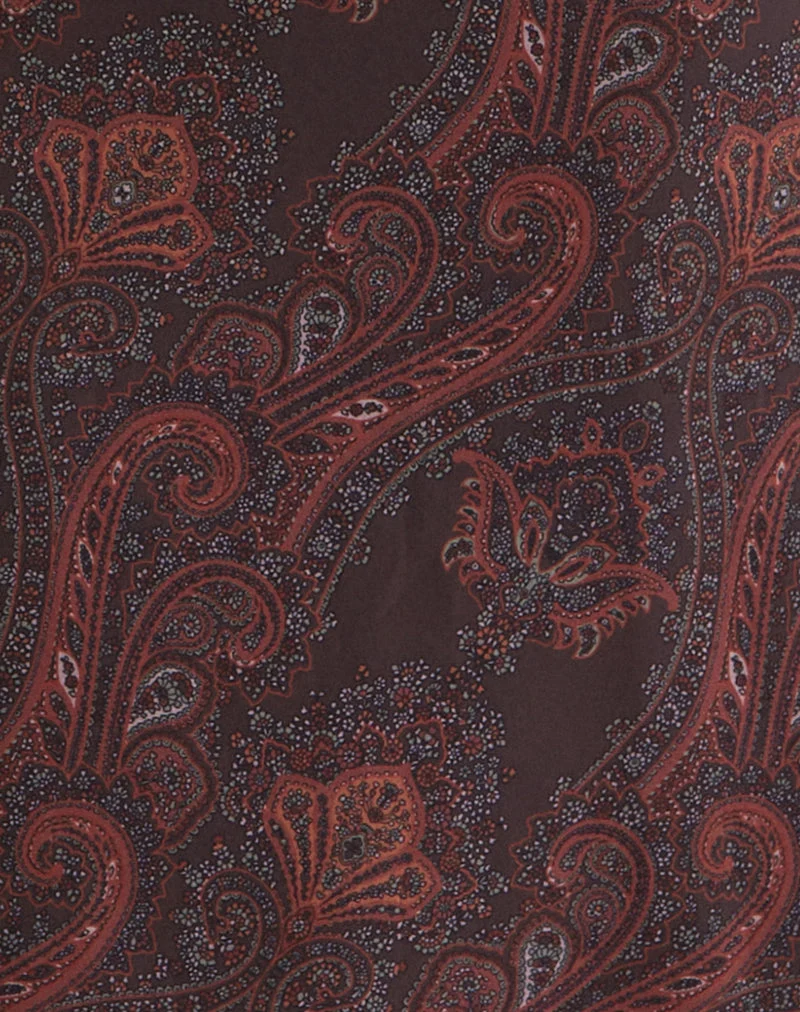 Suriela Midirock aus Chiffon in Royal Paisley Burgundy