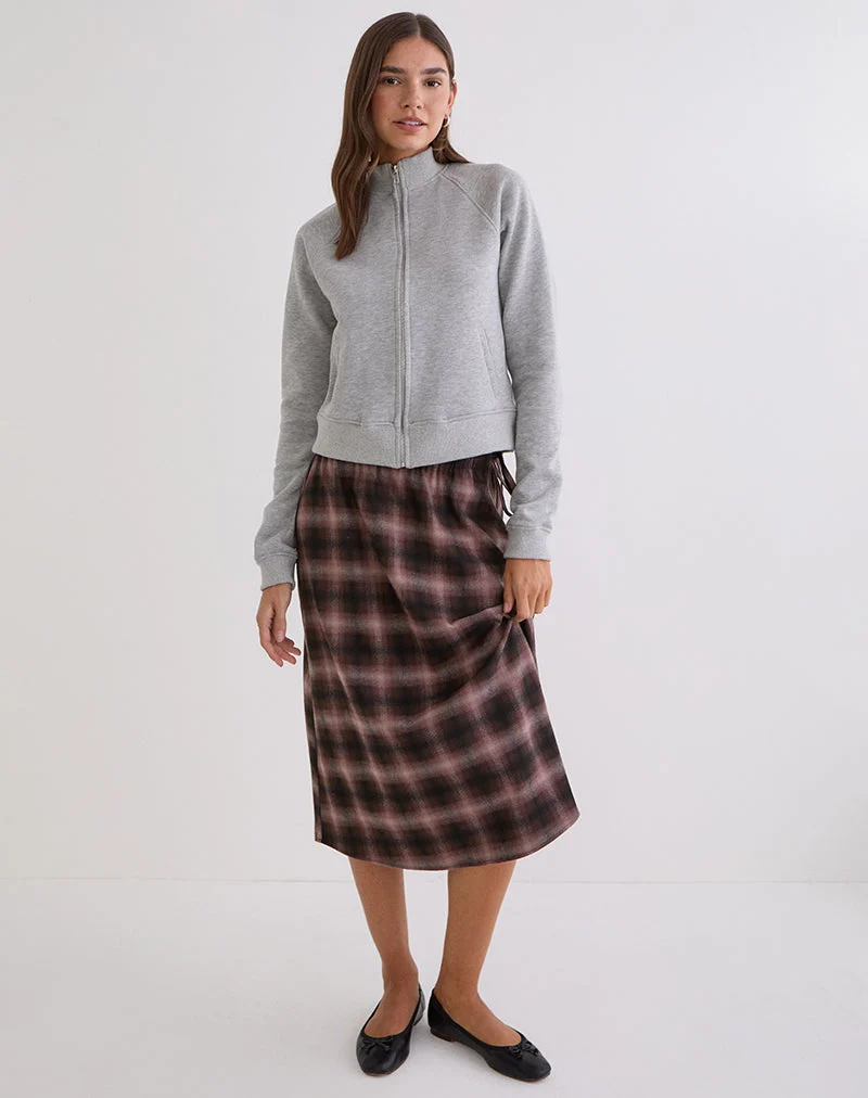 Tamayo Zip-Rollkragenpullover in Grau meliert