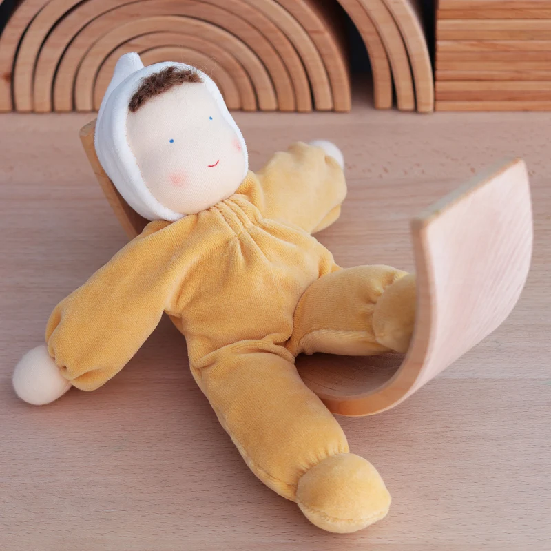 Grimm's Kuschelpuppe gelb - 30cm