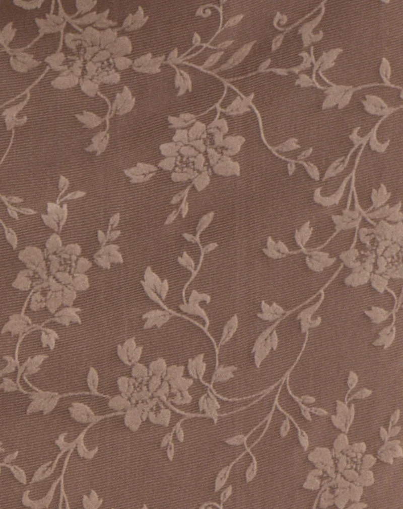Elif Midirock in Leafy Flock Dark Taupe