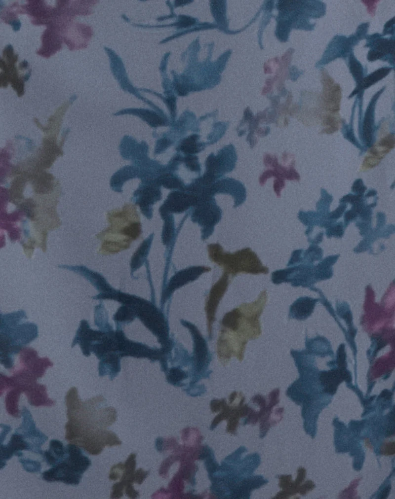 Lurina Maxirock aus Chiffon in Schattenlilienblau
