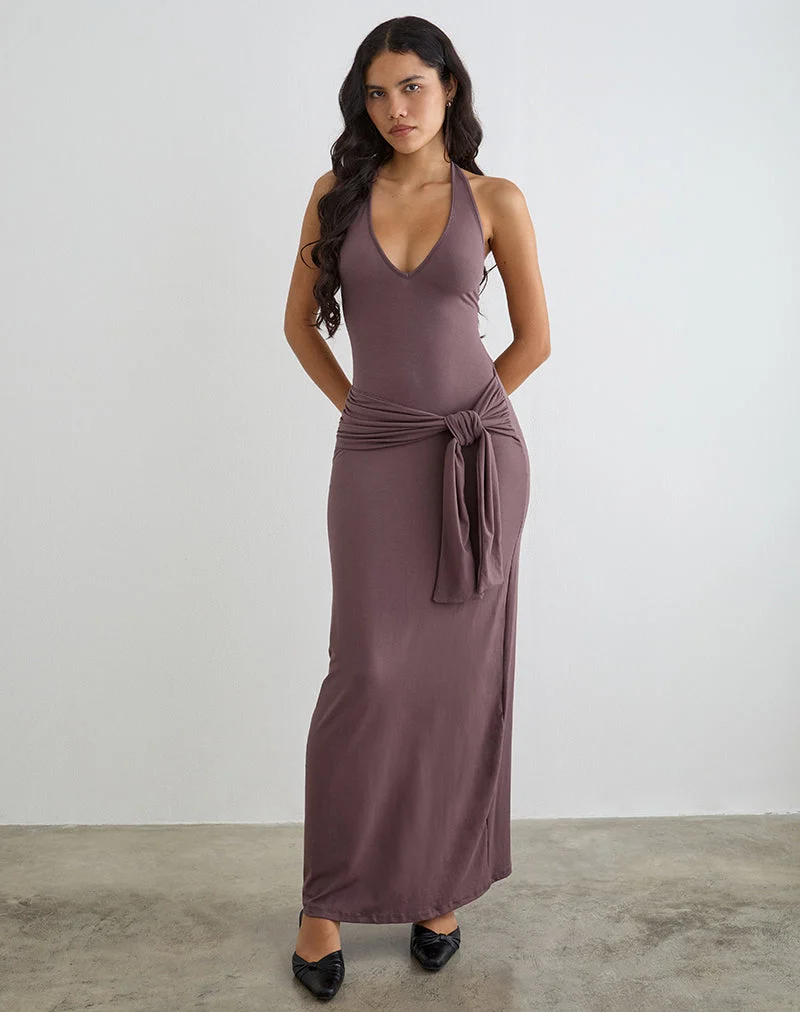 Rohesia Maxikleid in Deep Taupe