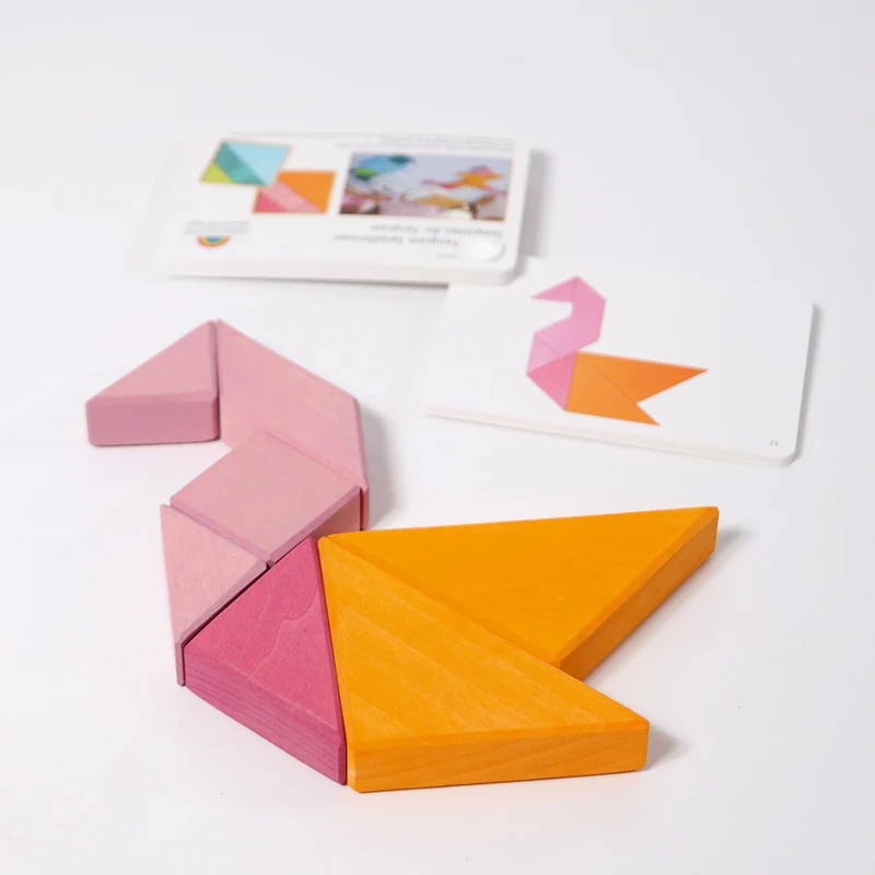 Grimm's Legespielset Tangram rosa-orange