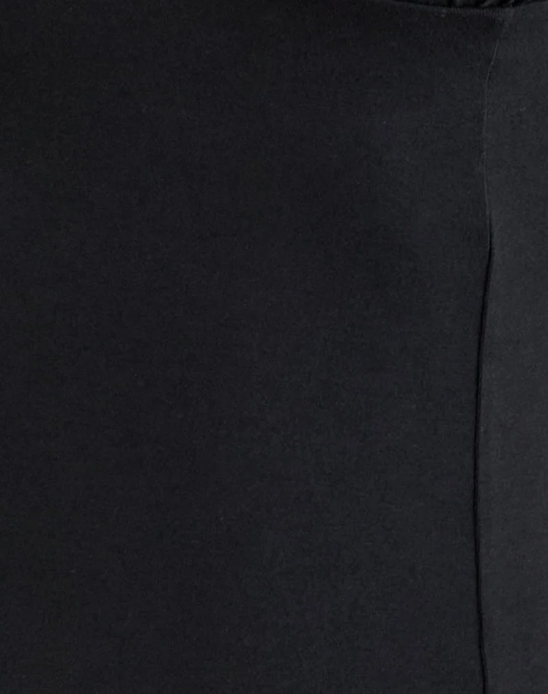 Lynod Plunge Top aus Rayon in Schwarz