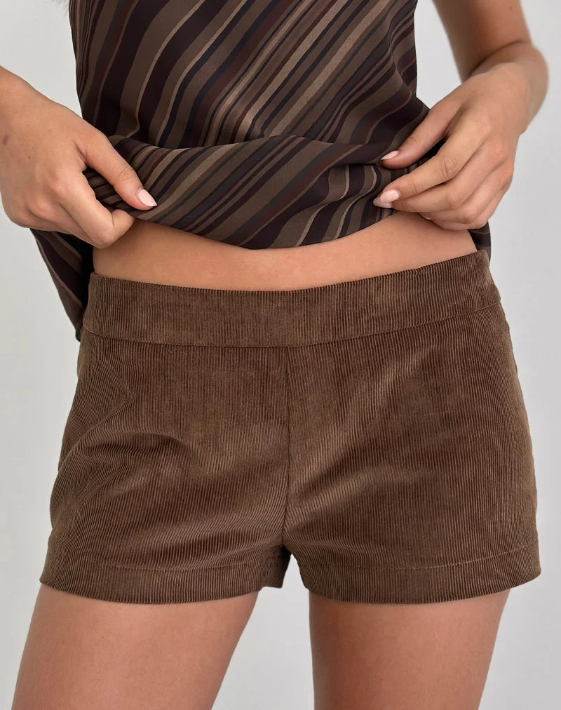 Blazira Shorts aus Wal-Cord in Braun