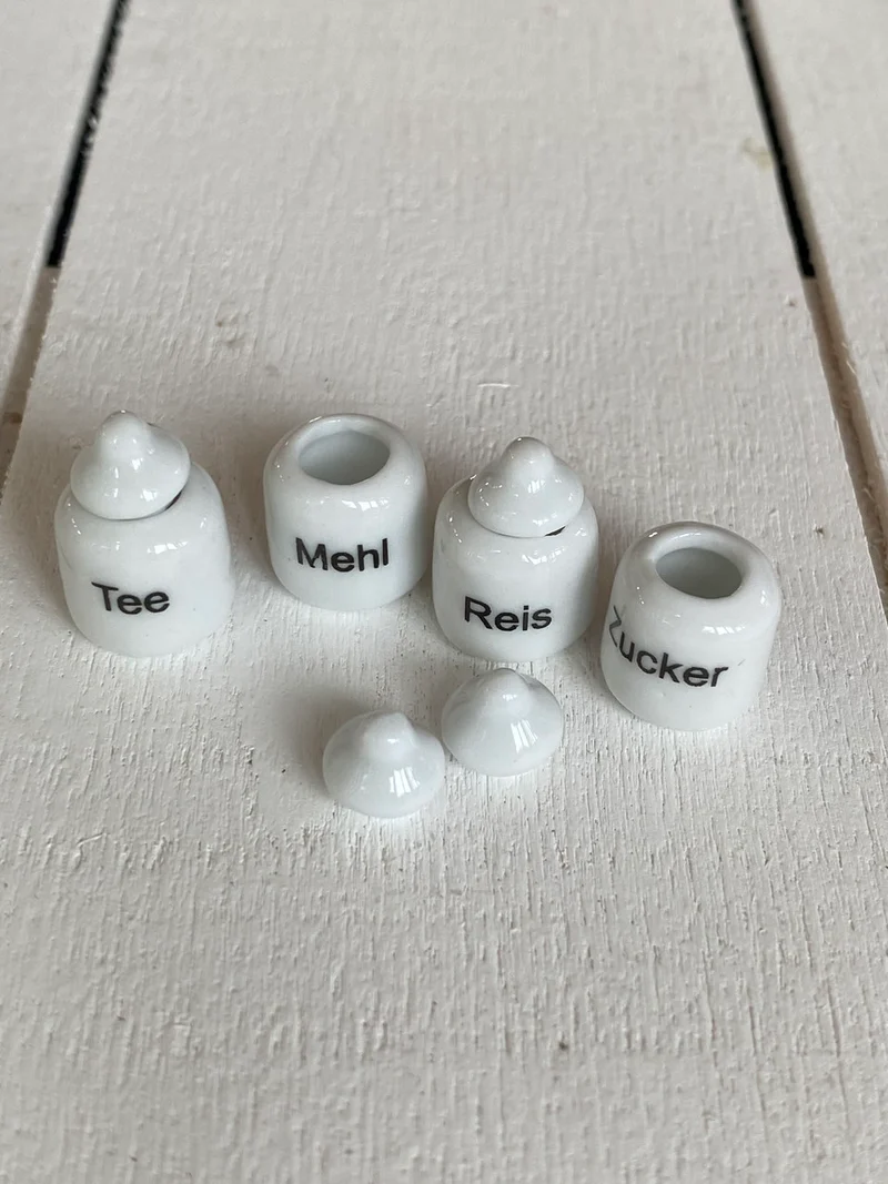 Porzellandosenset Miniatur