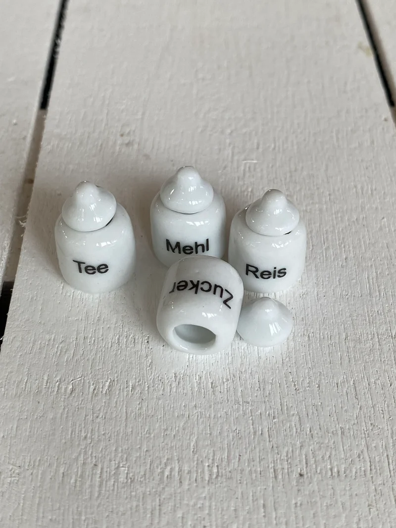Porzellandosenset Miniatur