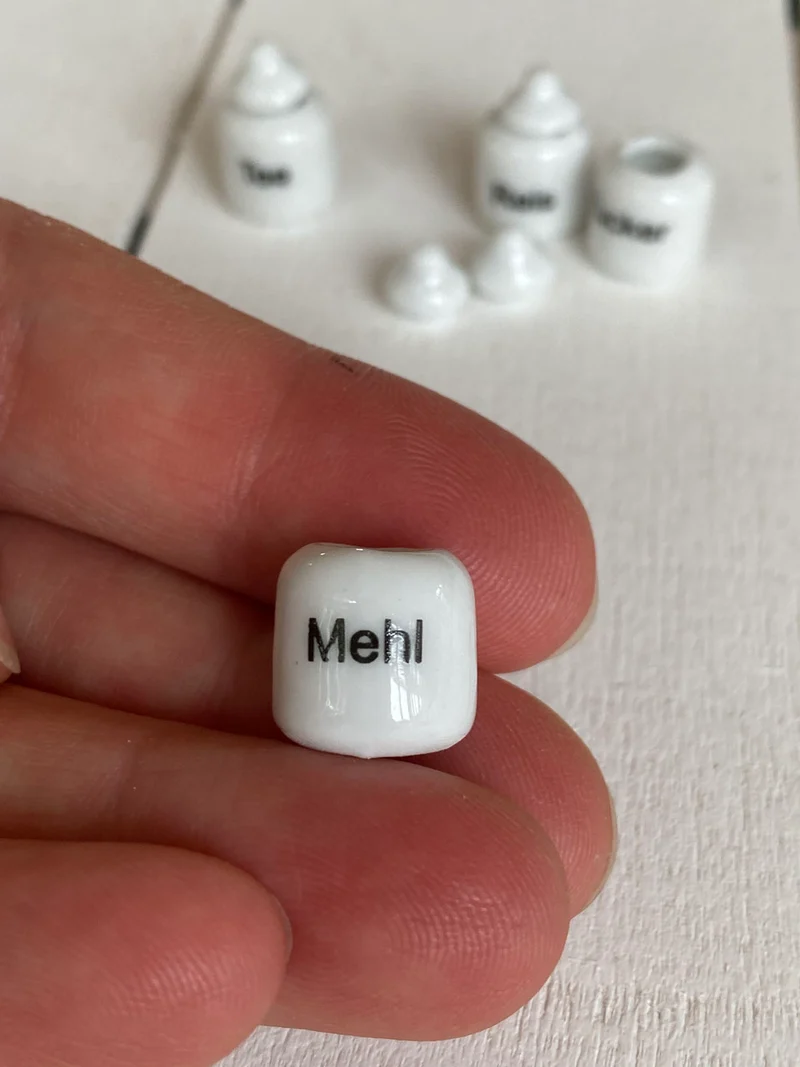 Porzellandosenset Miniatur