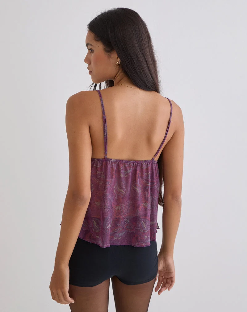 Nukara Butterfly Top in Regal Paisley Purple