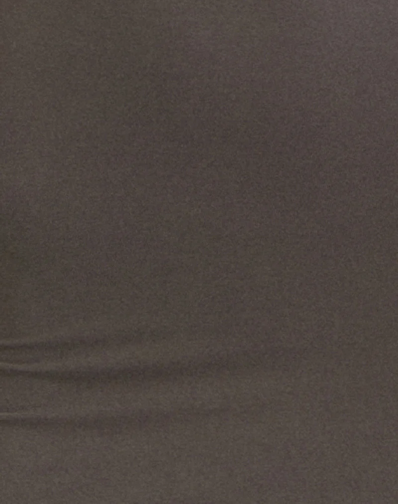 Zarya Maxikleid aus Cupro in Grau-Khaki