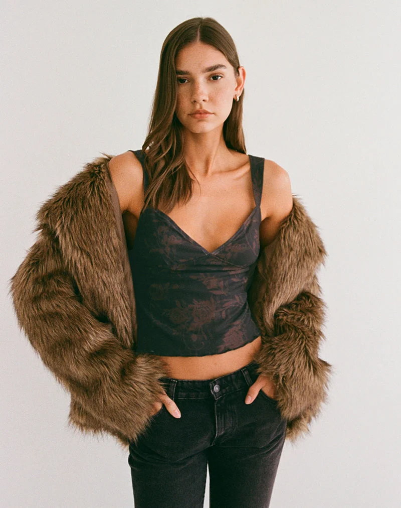 Khory Cami Top in Dynamic Rose