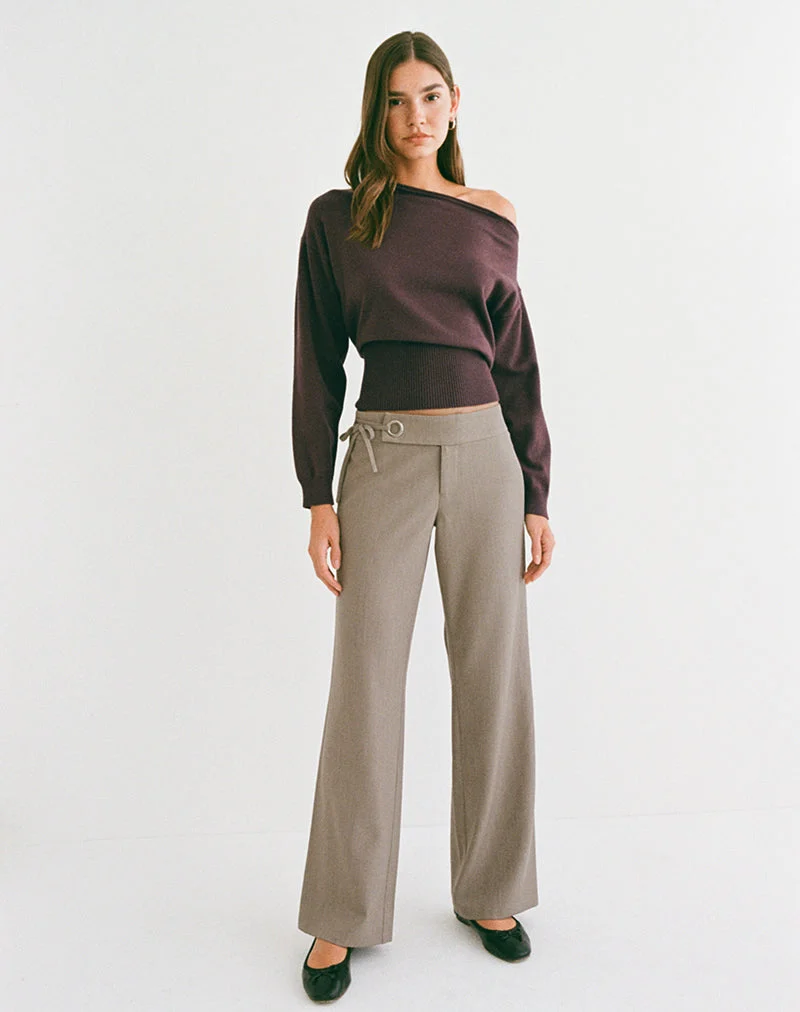 Tova Tie Tailoring Hose in Khaki-Beige