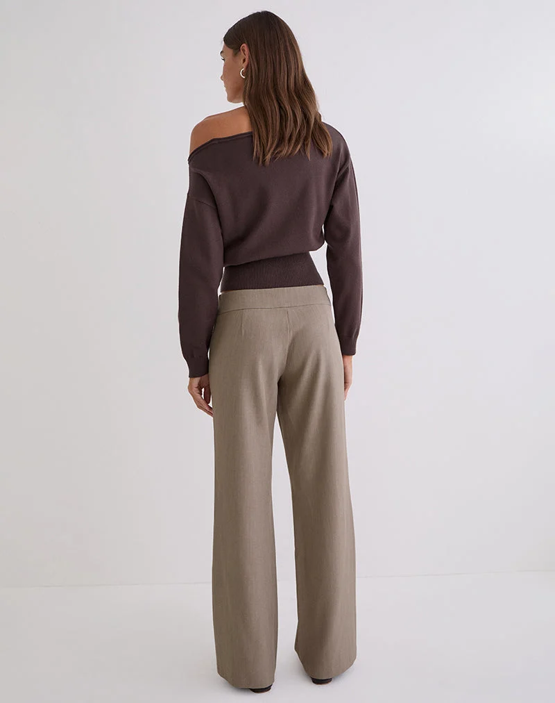 Tova Tie Tailoring Hose in Khaki-Beige