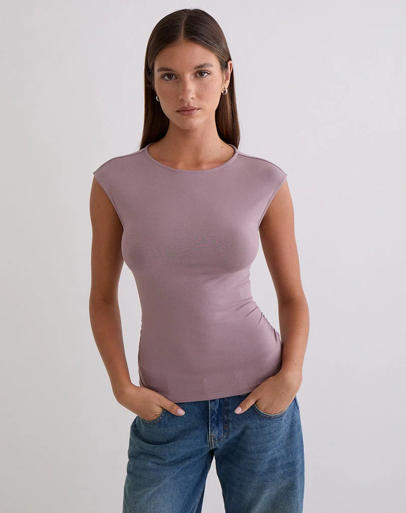 Novia Top mit gerafften Seiten in Altrosa