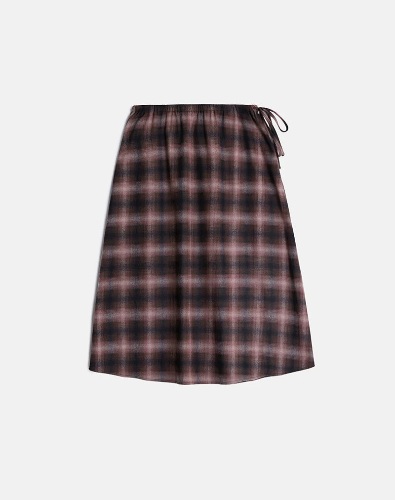 Taka Midirock in Rosa und Braun kariert