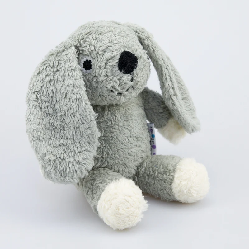 natureZOO Kuscheltier Hase klein grau - Bio-Baumwollplüsch