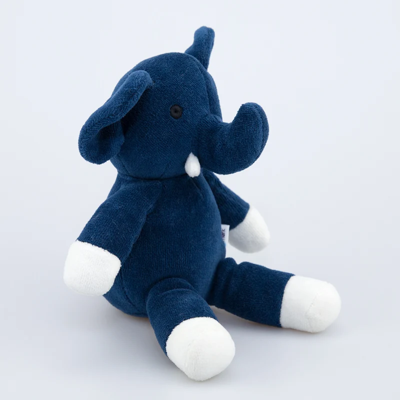 natureZOO Kuscheltier Elefant klein blau - Bio-Nickistoff