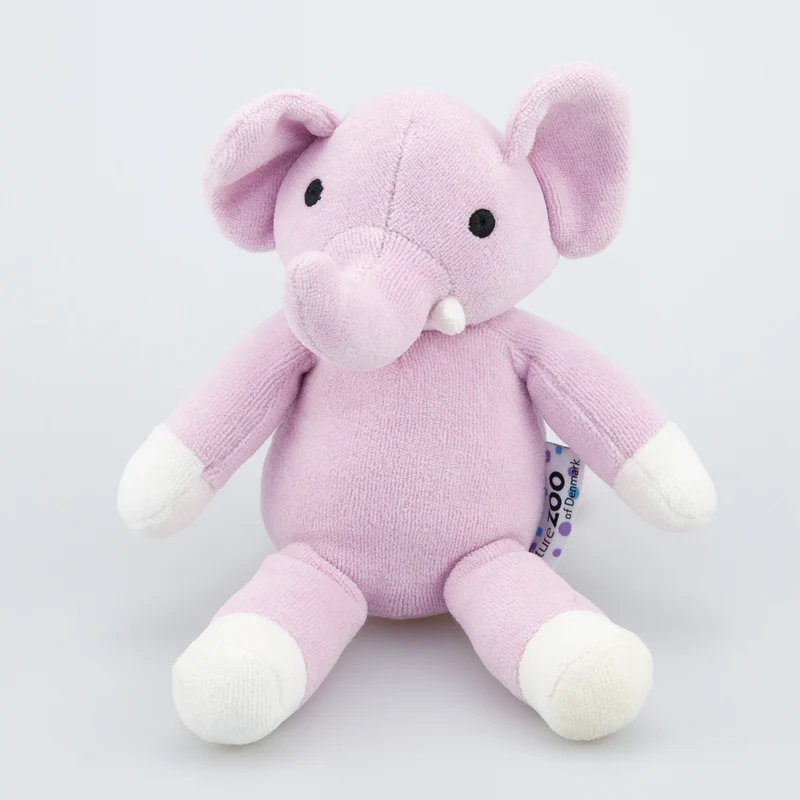 natureZOO Kuscheltier Elefant klein rosa - Bio-Nickistoff