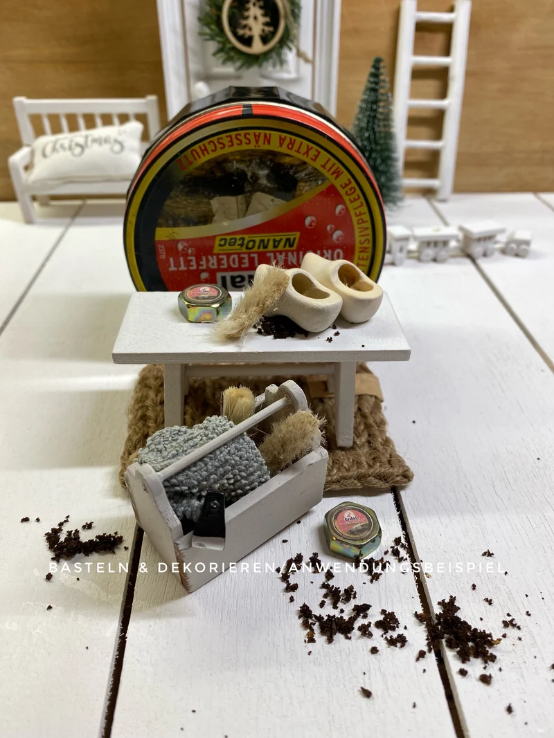 Miniatur Holzbank für Wichtel & Puppenhaus – 8 cm