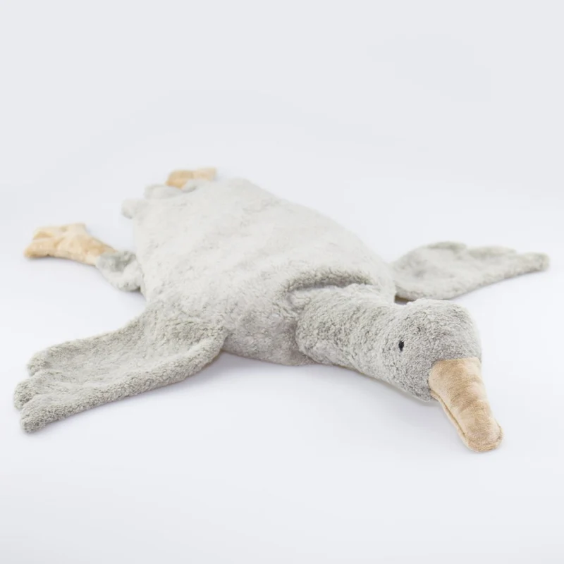 Kuscheltier Gans grau mit Dinkelspreu-Inlett - 80cm