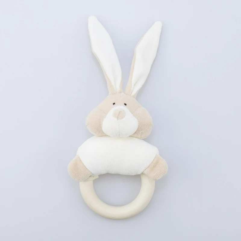 Wooly Organic Rassel Hase mit Holzring