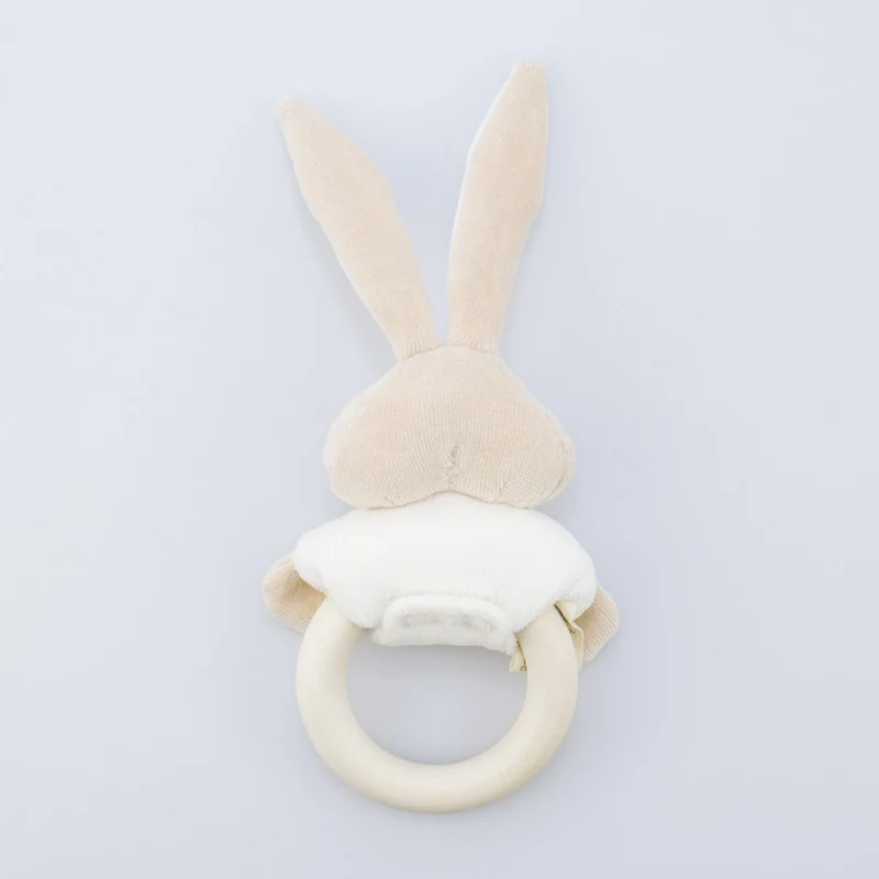 Wooly Organic Rassel Hase mit Holzring