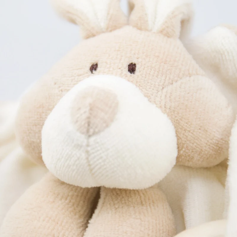 Wooly Organic Schmusetuch Hase mit Holzring