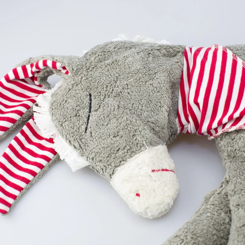 Kuscheltier großer Esel mit Hirse-Inlett