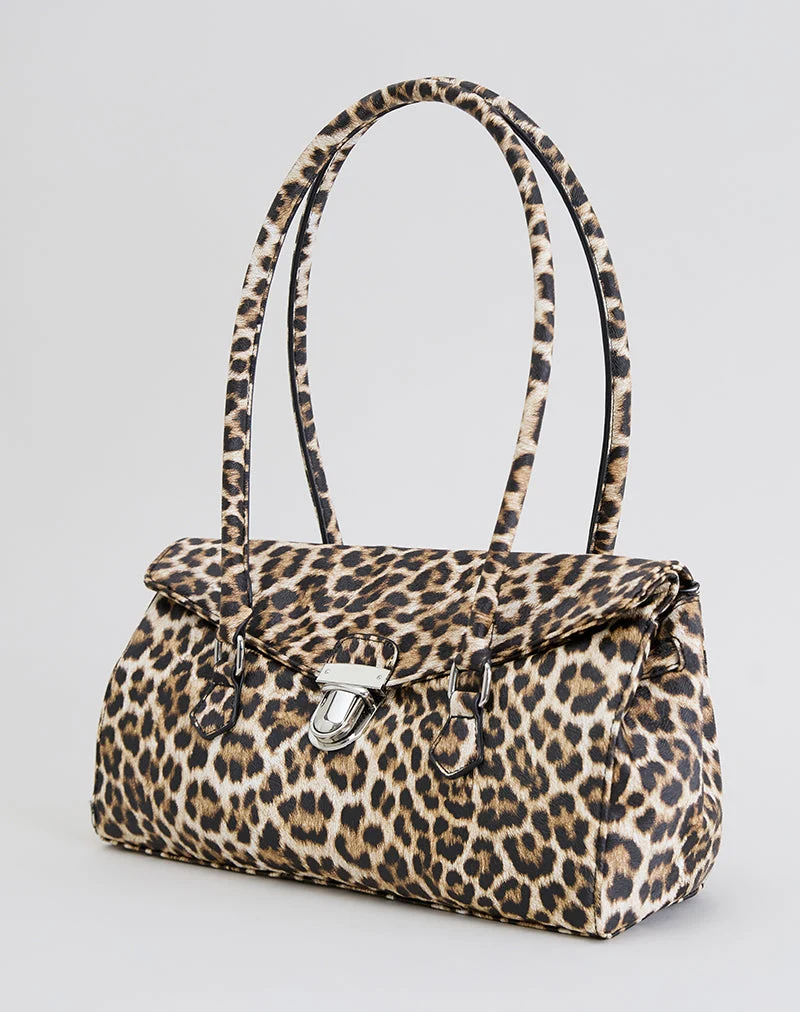 Umhängetasche mit Leopardenmuster