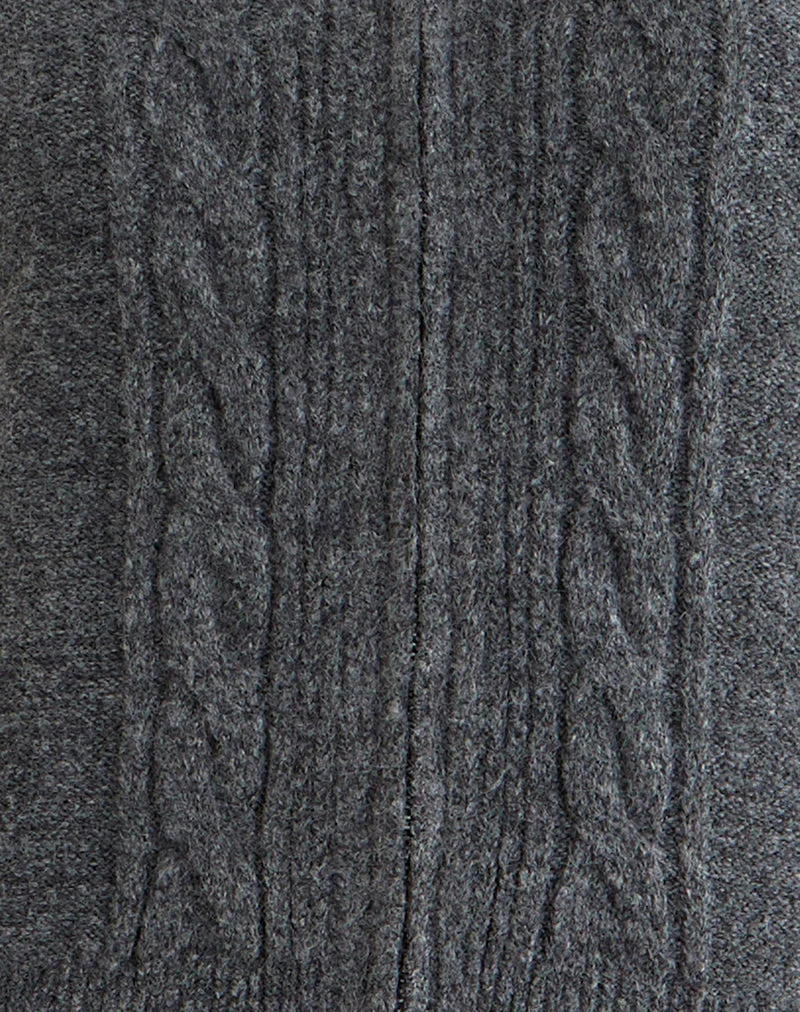 Lilena Zip-Pullover in Knit Dark Shadow