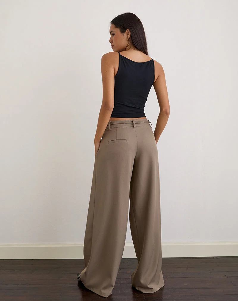 Rivela Tie Waist Hose in Taupe