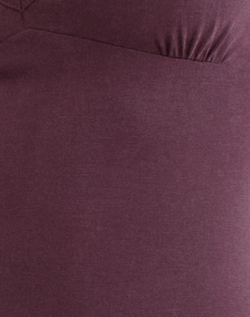Sanyu Tief ausgeschnittenes Maxikleid aus Cupro Deep Purple