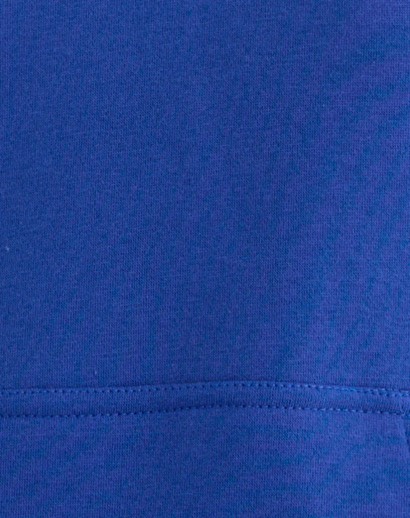 Lingwu Hoodie in Kobaltblau mit Buttermilch-Bindung